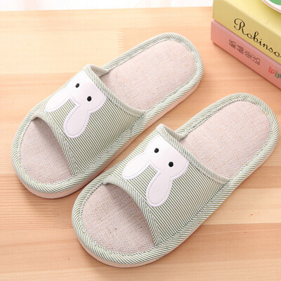 

Rose Fashion Women Cotton Fabric Household Shoes Platform Flops Slippers