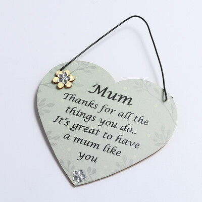 

Gobestart Wooden Hanging Plaque Board Mother&Fathers Day Holiday Home Wall Ornament Gifts