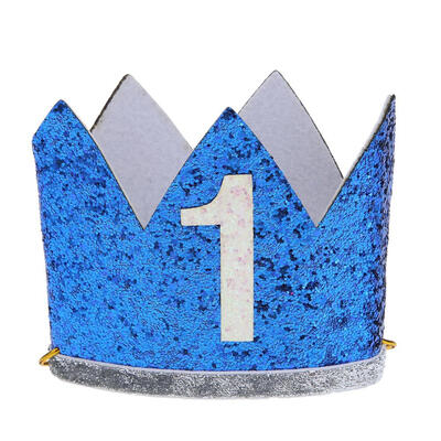 

Baby Infant Shining Gold Stamping Crown One Headband Kids Party Hairband