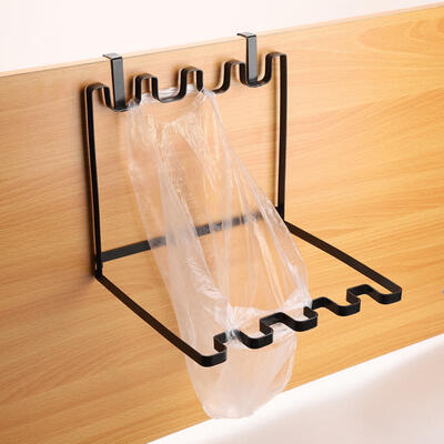 

Greensen Iron Over Cabinet Door Hanging Garbage Bag Organizer Rack Adjustable Folding Kitchen Hanger