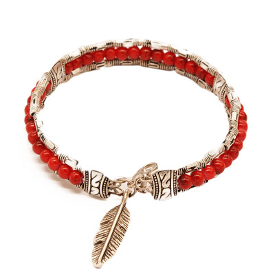 

hot sale New&Fashion Europe Exaggerated Fashion Jewelry Ethnic Tibetan Silver Turquoise Bracelet Feather Bracelet