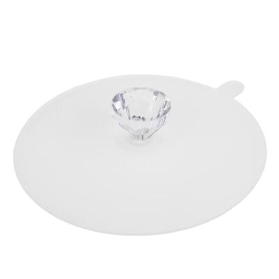 

1pc Dustproof Silicone Acrylic Diamond Cup Lid Thermal Insulation Cup Cover