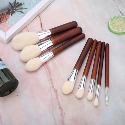 

〖Follure〗8 Pcs Beauty Makeup Tools Imitation Mahogany Imitation Wool Makeup Brush Set