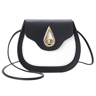 

Women Small Shoulder Bag Contrast Color Cover Messenger Bag Korean Mini Crossbody Bag Mobile Phone Purse T20