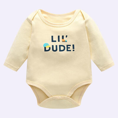 

Infant Jumpsuit Basic Simple Cute Letters Print Cotton Soft Baby Rompers
