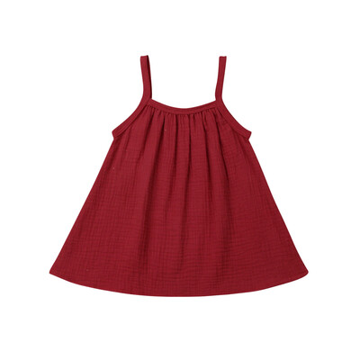 

Kids Baby Girls Summer Cotton Linen Sling Dress Sleeveless Casual Beach Dresses