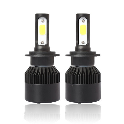 

H7 S2B 2PCS Led Cob LED Chip Car Headlamp 36W 6000k White Light 8000LM Car Bulb Fog Light Black