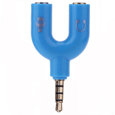 

35mm Stereo Audio Jack Earphone Headphone 2 Way U Splitter Adapter