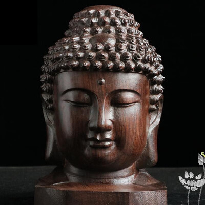

Wooden Carving Original Buddha Statue Craft Desktop Home Office Decoration Creative Ornament