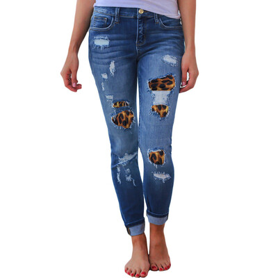 

Tailored Women Hight Waisted Hole Button Denim Jeans Stretch Flares Pants Length Jeans