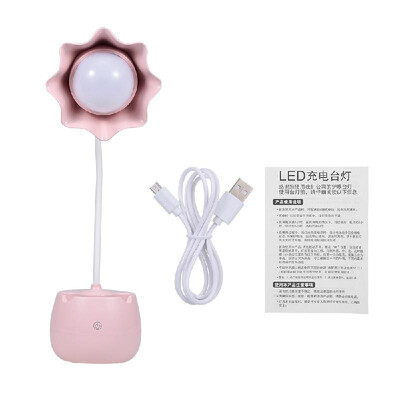 

LED Desk Lamp Eye-caring Booklight 3 Levels of Brightness Touch Control Office Lamp 360°Flexible With Phone Stand&Pen Containe