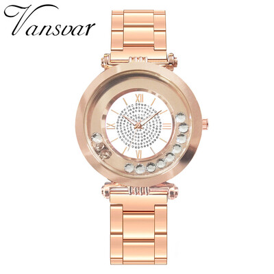 

Top Brand Women Watches Ball Scale Dial Ladies Quartz Wristwatch Rhinestone Rose Alloy Strap Clock Dress Gift Zegarki Damskie