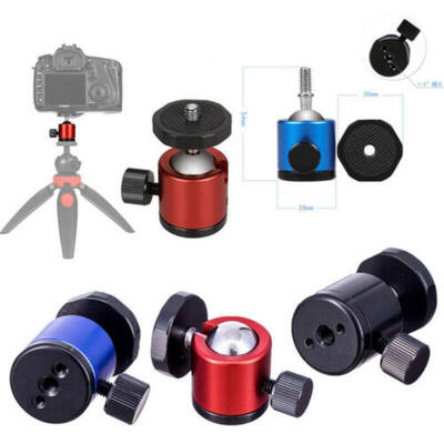 

Mini Ball Head 360 Swivel for DSLR Camera Stand Tripod Adapter 14 Screw Mount