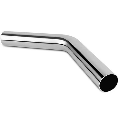 

3" Inlet 3" Outlet 45 Degree Bend Exhaust Pipe Tubing Connection Hose 2FT SS