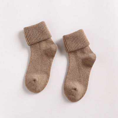 

Winter Thick Wool Solid Color Socks Womens Knit Wool Cashmere Thermal Socks Lady Soft Casual Winter Socks Xmas Gifts