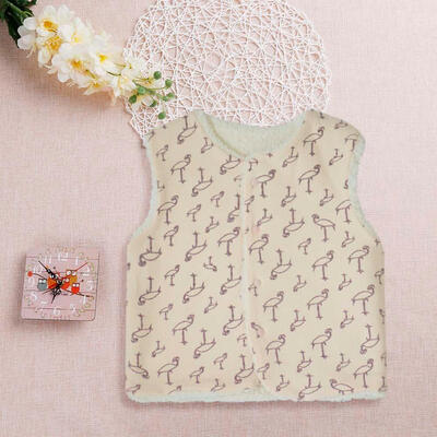 

Fashion Cute Animal Print Winter Cotton Vest Infants Girls Soft Waistcoat