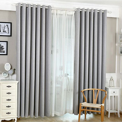 

Cotton Linen Blackout Shading Window Curtains for Living Room Bedroom