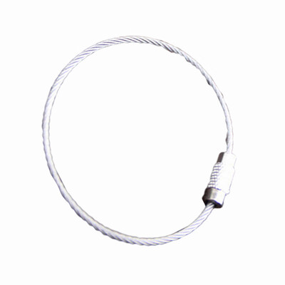 

Assorted Sizes Stainless Steel Falt Twist Key Ring Round Keychain Compatible for Home Car