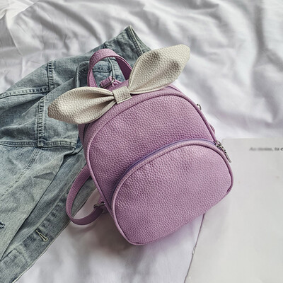 

Tailored Fashion Lady Solid Color Wild Cute Butterfly Backpack Casual Student Bag