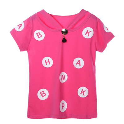 

Kids Children Girls Short Sleeve Letter Print T-shirt Tops Clothes
