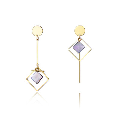 

HOT 30 Style Korea Handmade Wooden Drop Earrings New Fashion Geometric Long Acrylic Metal Earrings modern Jewelry