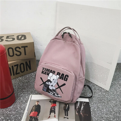 

Junior high school students Hong Kong wind bag female retro ins Korean high school students backpack male backpack street fashion