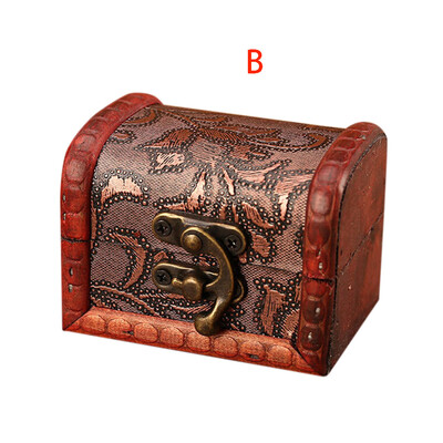 

Gobestart Jewelry Box Vintage Wood Handmade Box With Mini Metal Lock For Storing Jewelry Treasure Pearl
