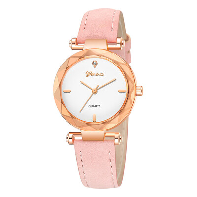 

High Quality Women Watches Geneva Irregular Dial Ladies Quartz Wristwatch Casual Leather Strap Clock Gift Relogio Feminino