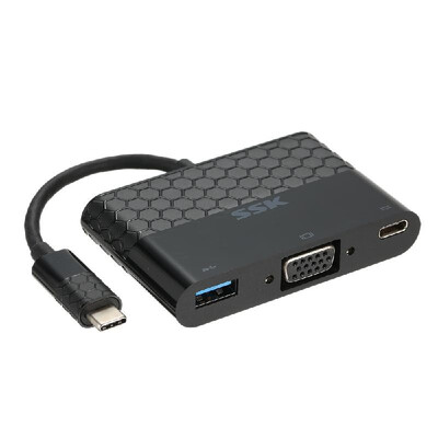 

Mulifunction Type-C To C VGA USB 30 Adapter 4 in 1 Male To Female HUB Converter with PD for Notebook Laptop Computer MacBook