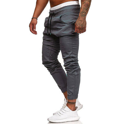 

Mens Casual Slim Fit Urban Straight Leg Trousers Pencil Jogger Long Cargo Pants