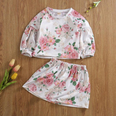 

2PCS Toddler Kids Baby Girls Long Sleeve T-shirt Tops Dress Outfits Clothes Set