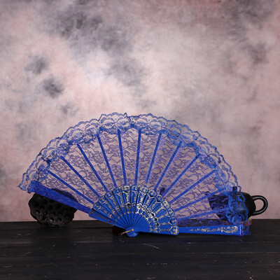 

Siaonvr Best Chinese Style Dance Wedding Party Lace Silk Folding Hand Held Flower Fan