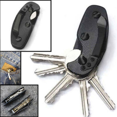 

Portable Pocket Aluminum Key Holder Organizer Clip Folder Keychain Keyring