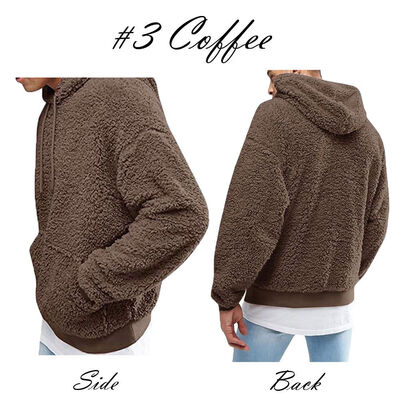 

Mens Warm Hoodie Fluffy Fleece Hooded Jacket Casual Sweatshirt Pullover Coat