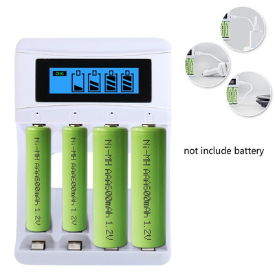

1PCS 4 Bays AA AAA Ni-MH Ni-CD Battery Charger LCD Display Smart Charger