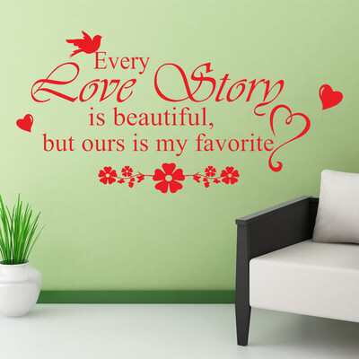 

Gobestart Love Story Removable Art Vinyl Mural Home Room Decor Wall Stickers