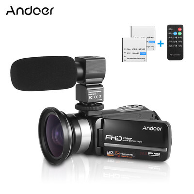 

Andoer HDV-301LTRM 1080P FHD Digital Video Camera Camcorder DV Recorder IR Nightshot 24MP 16X Digital Zoom 30 Inch LCD Touchscree