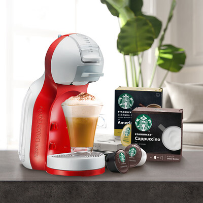 

Starbucks new tasting fresh coffee premium entry kit including coffee machine MINIME red x1 Starbucks capsule x2