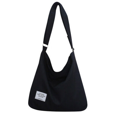

2019 New Style Solid Zipper Womens Canvas Hobo Crossbody Shoulder Bags Large Tote Purse Travel Shopping Bag