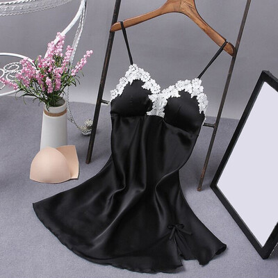 

Women Sexy Nightdress Sleeveless Lace Sleepwear Home Loungewear Lingerie Pajama