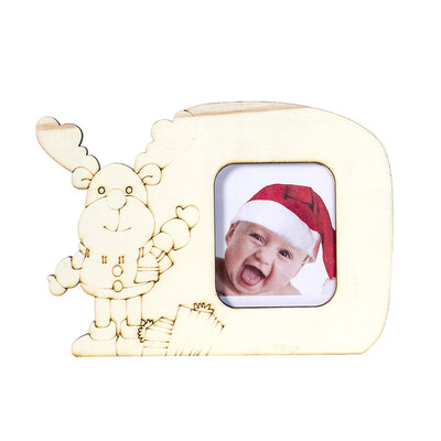 

JPGIF New wooden Christmas Photo Frame Decorations Photo Ornament Table Decor