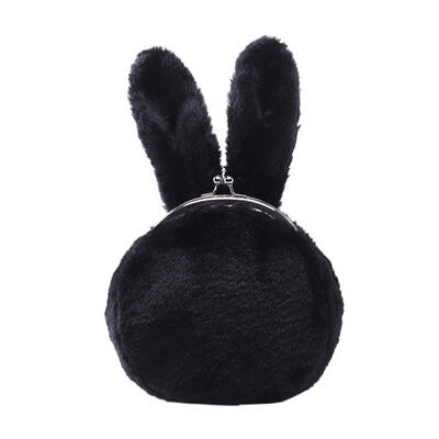 

Chain Sling Round Clutch Bag Plush Rabbit Ear Women Shoulder Crossbody Bags