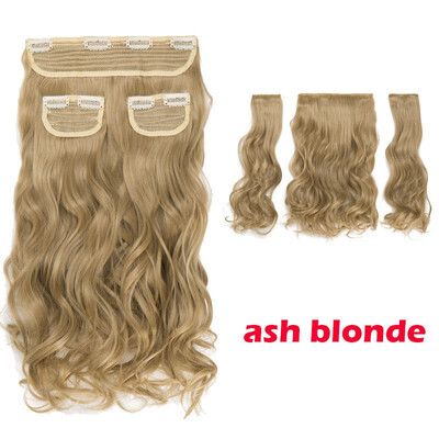 

20" Clip In Hair Extension 3 Pcs 8 Clips 34 Full Head Real Thick Hairpiece Clip In Curly Straight Synthetic Heat Resistant Hair