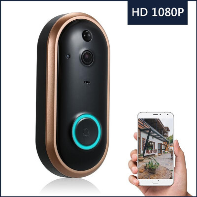 

Smart WIFI 1080P Security Doorbell with Visual Recording Night Vision PIR Motion Detection Low Power Consumption Phone APP Remote