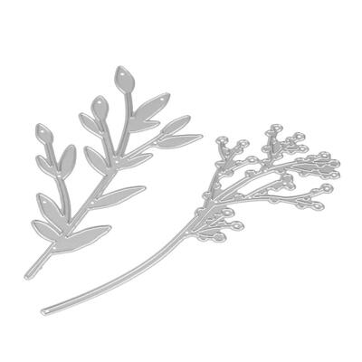 

2pcs Branches DIY Metal Cutting Dies Scrapbooking Embossing Stencils Crafts