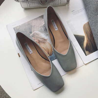 

Bean Bean Shoes Female Spring Korean Version Flat Bottom Top Hundred Sets of Student Lazy Social Grandma Single Shoes