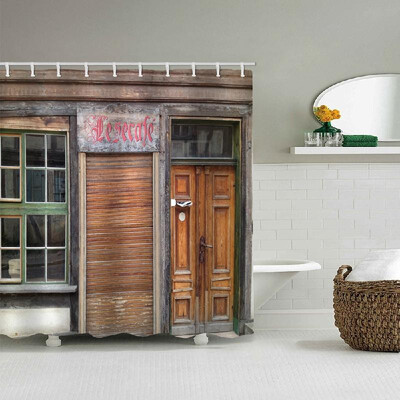 

Shower Curtain Waterproof Polyester Fabric Bath Curtains 12 Grommet Holes Bathroom Curtains for Bathtub Showers