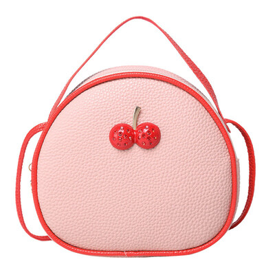 

Women Fashion Litchi Grain Cherry Color Block Shoulder Bag Crossbody Purse Pouch