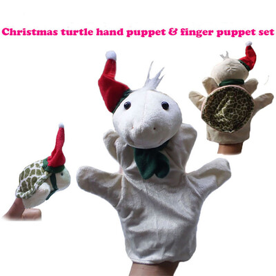 

Tailored 2Pcs Christmas Soft Animal Hand Finger Puppet Baby Infant Kid Toy Plush Toys A
