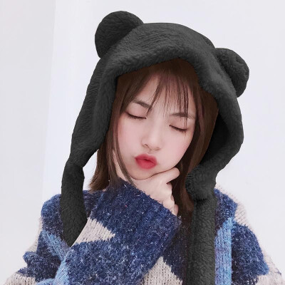 

Women Cute Ears Hat Plush Ear Flaps Warm Fleece Winter Cap Cat Animal Ears Fur Beanies for Kids Girls Girlfriend